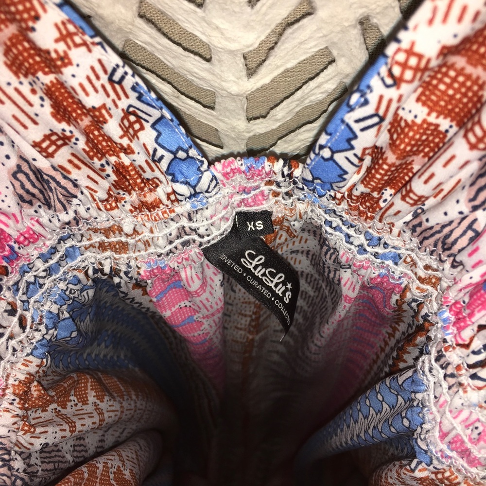 Maxin' Relaxin' Blue Multi Print Sleeveless Tie-Strap Maxi Dress- - Picture 4 of 4